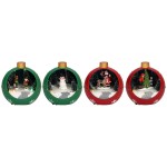 Kerstbal met verlichting - groen schaatsers - Afbeelding 2