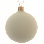 Set 16 witte blinkende en matte kerstballen in glas - Afbeelding 2