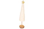 Kerstboom op voet klein - wol wit
