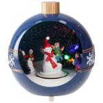 Kerstbal met verlichting - blauw