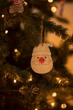 Set Kerstman en rendier hout - Afbeelding 2