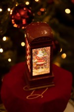 Luxe sneeuwbol telefoonbox - Donkerrood - Afbeelding 3