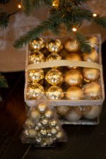 Set Kerstballen goud - klein - 17st - Afbeelding 3