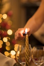 Gedraaide kaars - goud - Afbeelding 2