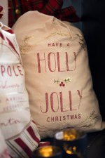 Katoenen kerstzak "HOLLY JOLLY CHRISTMAS" - Afbeelding 2