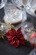 Kerstslinger - Glitterblaadjes goud - Afbeelding 2