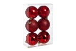 Set Kerstballen rood - 6st