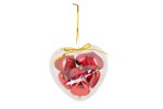 Set Kerstballen hartjes - 8 st