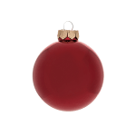 Set 16 rode blinkende en matte kerstballen in glas
