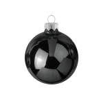 Set 6 zwarte blinkende en matte kerstballen in glas