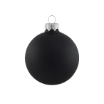 Set 6 zwarte blinkende en matte kerstballen in glas - Afbeelding 2