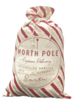 Katoenen kerstzak "North Pole Expressé